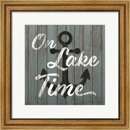 Framed On Lake Time Print