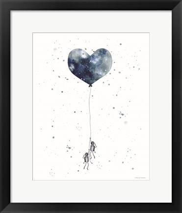 Framed Heart on Balloon Print