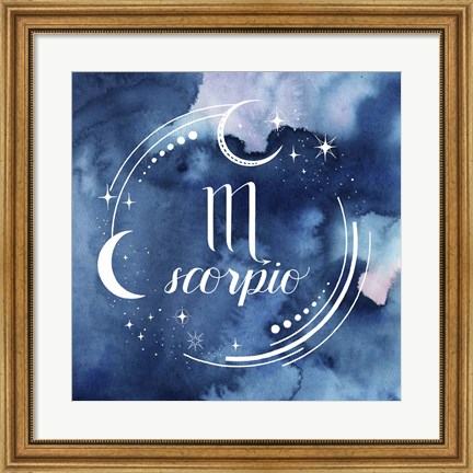 Framed Watercolor Astrology VIII Print