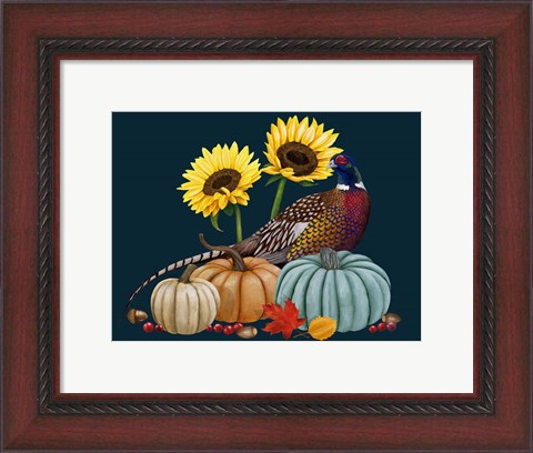 Framed Pheasant Harvest I Print