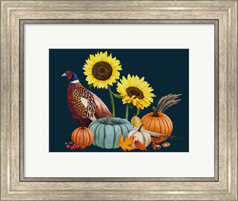 Framed Pheasant Harvest II Print