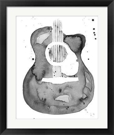 Framed Guitar Flow I Print