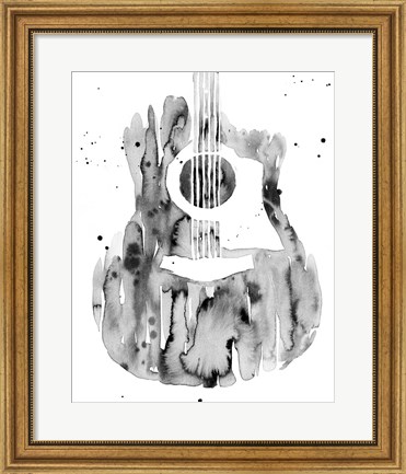 Framed Guitar Flow III Print