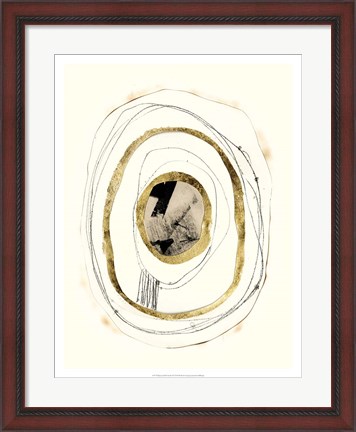 Framed Paper, Gold &amp; Smoke II Print