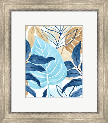 Framed Blue Jungle III Print