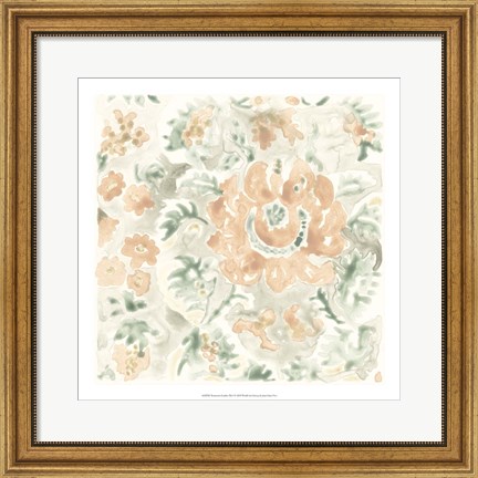 Framed Terracotta Garden Tile I Print