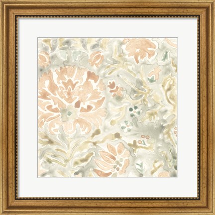 Framed Terracotta Garden Tile VI Print