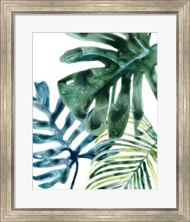 Framed Tropical Leaf Medley III Print