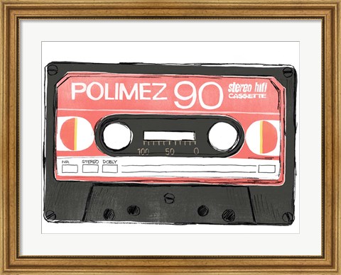 Framed Mix Tape V Print