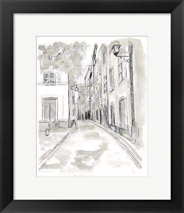 Framed European City Sketch IV Print