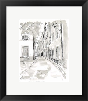 Framed European City Sketch IV Print