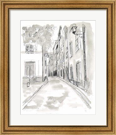 Framed European City Sketch IV Print