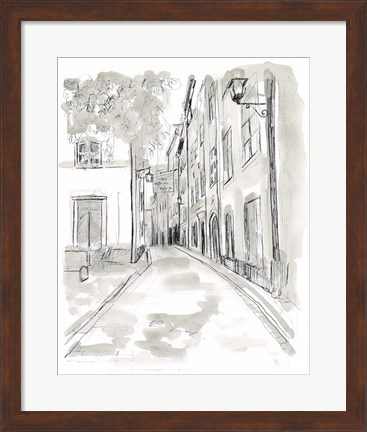 Framed European City Sketch IV Print