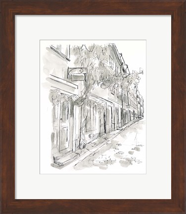 Framed European City Sketch V Print