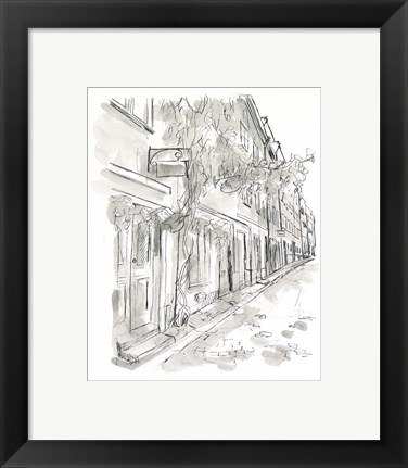 Framed European City Sketch V Print