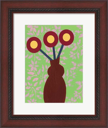 Framed Graphic Vase III Print