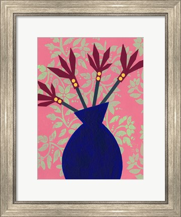 Framed Graphic Vase IV Print