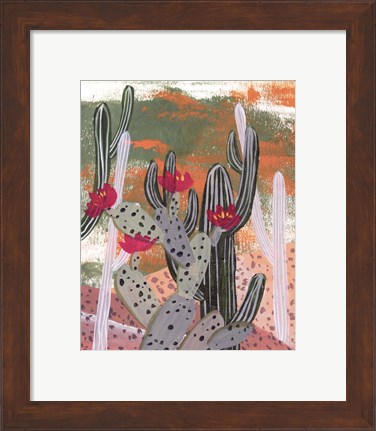 Framed Desert Flowers II Print