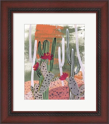 Framed Desert Flowers IV Print