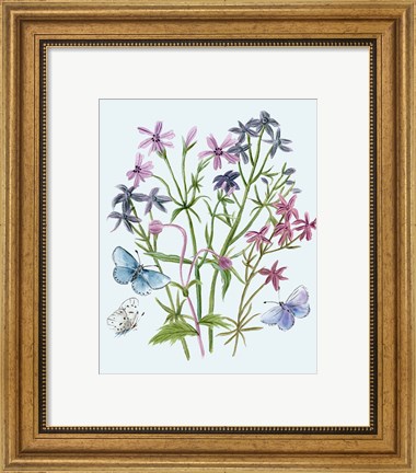 Framed Wildflowers Arrangements II Print