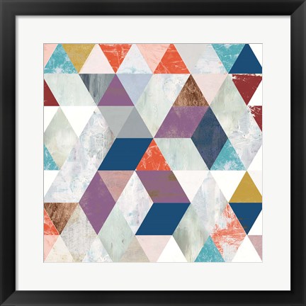 Framed Bright Mosaic I Print