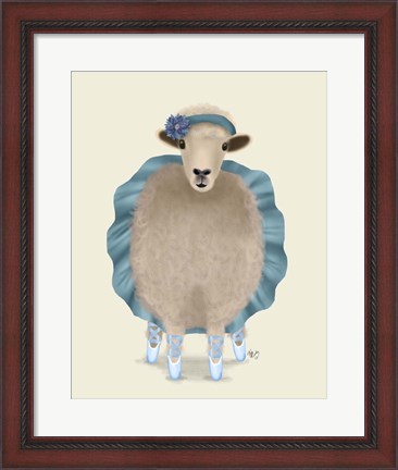 Framed Ballet Sheep 3 Print