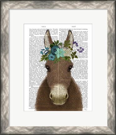 Framed Donkey Bohemian 3 Book Print Print