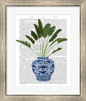 Framed Chinoiserie Vase 5, With Plant Book Print Print