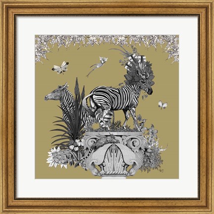 Framed Livoris Feritas Zebra Design, Square Print