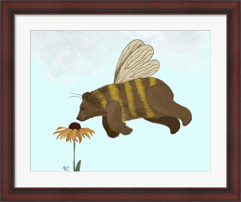 Framed Bear Bee Print