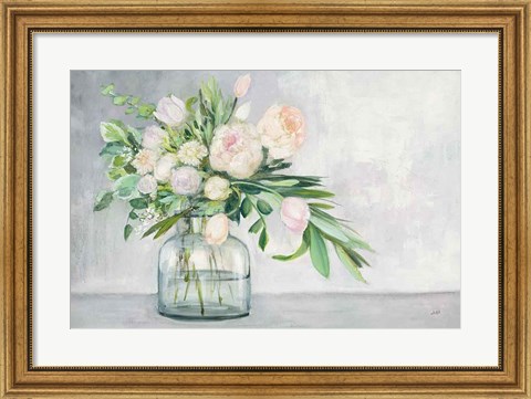 Framed Blushing Spring Bouquet Print