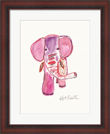 Framed Edith the Elephant Print
