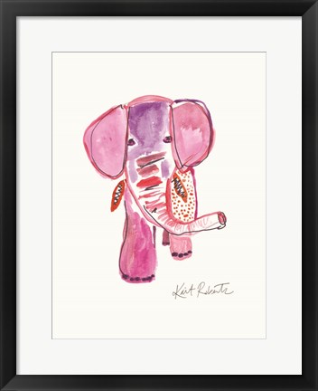 Framed Edith the Elephant Print