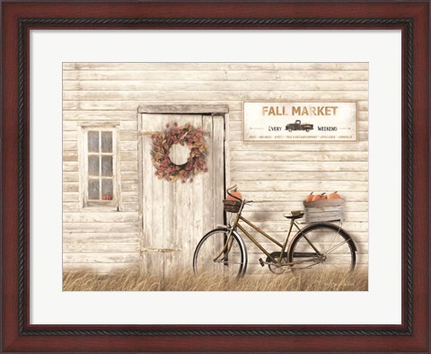 Framed Pumpkin Bicycle Print