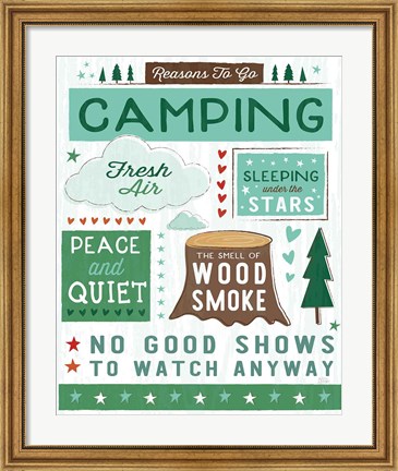 Framed Comfy Camping XI Print