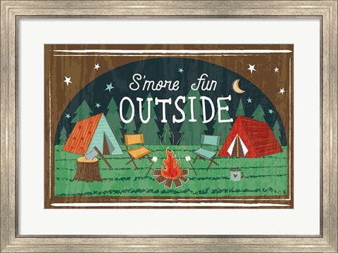 Framed Comfy Camping VII Print