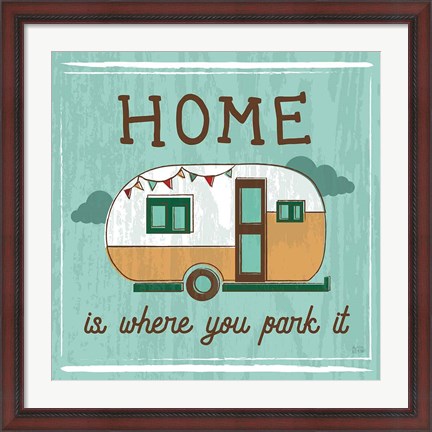 Framed Comfy Camping VI Print