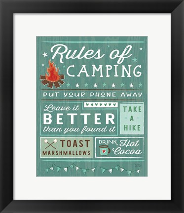 Framed Comfy Camping I Print