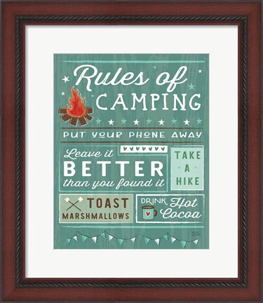 Framed Comfy Camping I Print