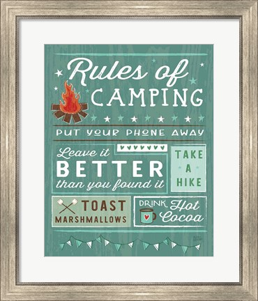 Framed Comfy Camping I Print