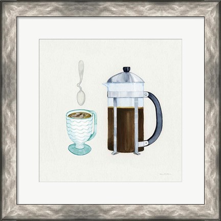 Framed Coffee Break VIII Tan Print