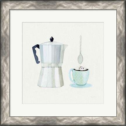 Framed Coffee Break VII Tan Print