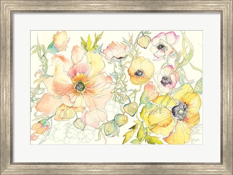 Framed Pastel Garden II Print