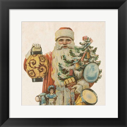 Framed Victorian Santa II Print