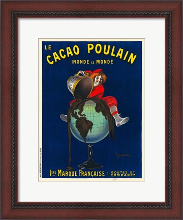 Framed Le Cacao Poulain Inonde le Monde, 1911 Print