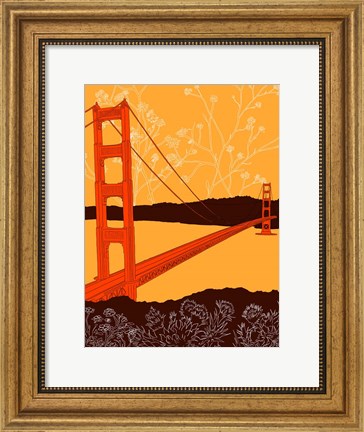 Framed Golden Gate Bridge - Headlands Print