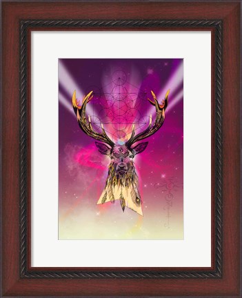 Framed Cosmic Stag Print