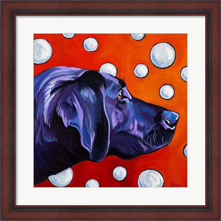 Framed Lab and Bubbles Print