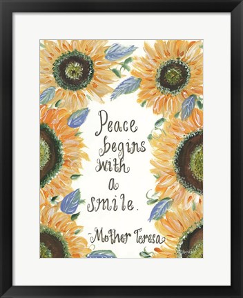 Framed Peace Mother Teresa Print