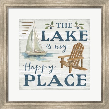 Framed Lakeside Retreat IX Print